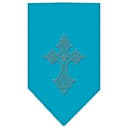 UNCONDITIONAL LOVE Cross Rhinestone Bandana Turquoise Small UN788043